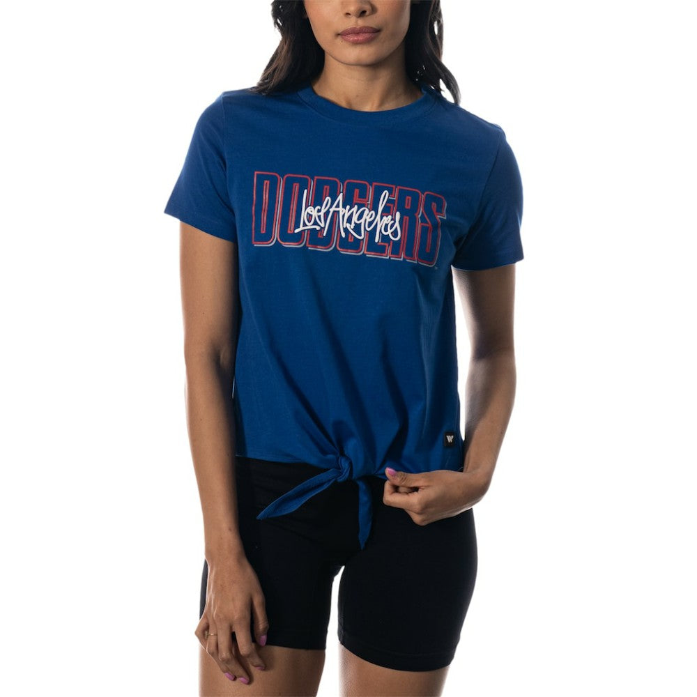Los Angeles Dodgers The Wild Collective Women's Twist Front T-Shirt | MLB Near me