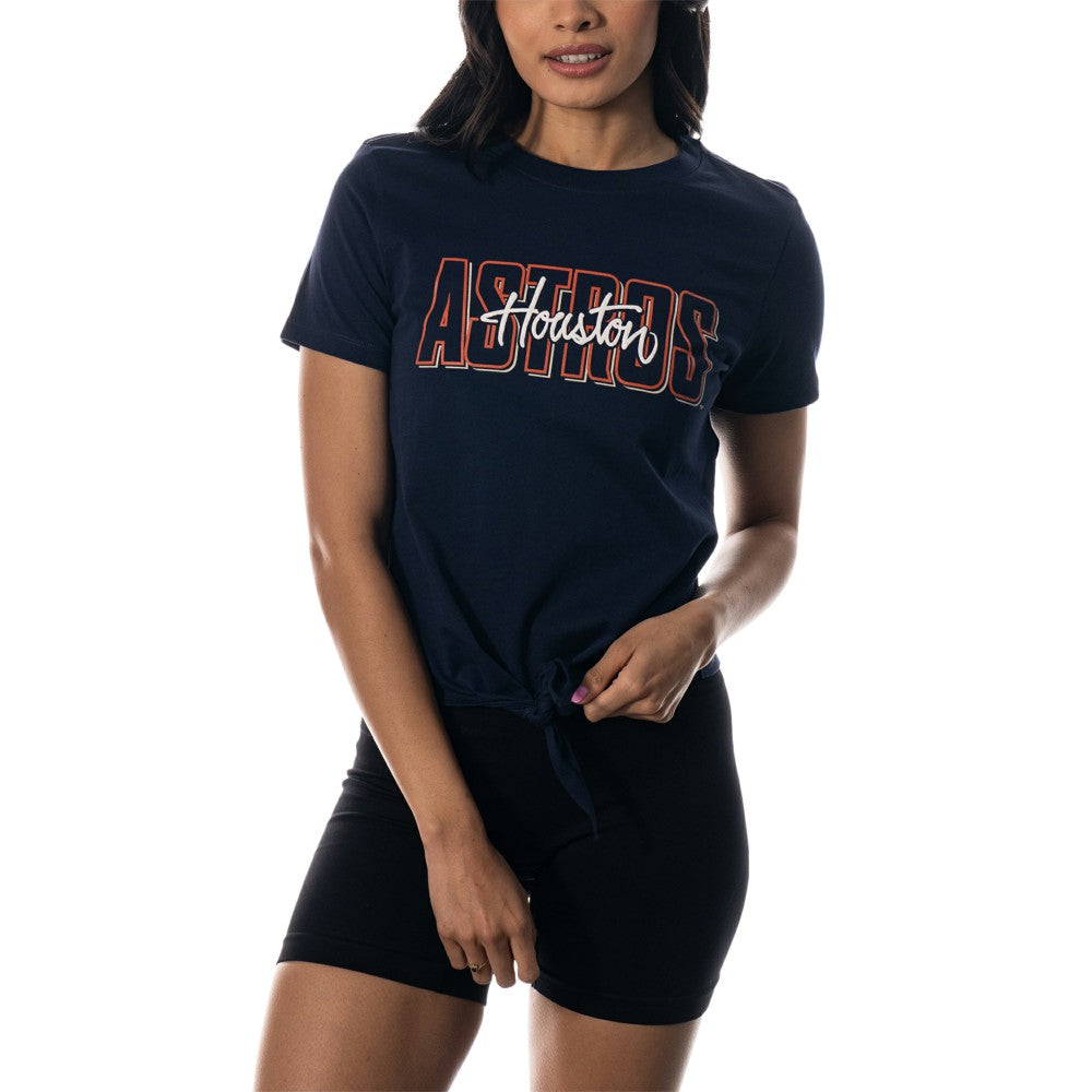 Houston Astros The Wild Collective Women's Twist Front T-Shirt | MLB Shop