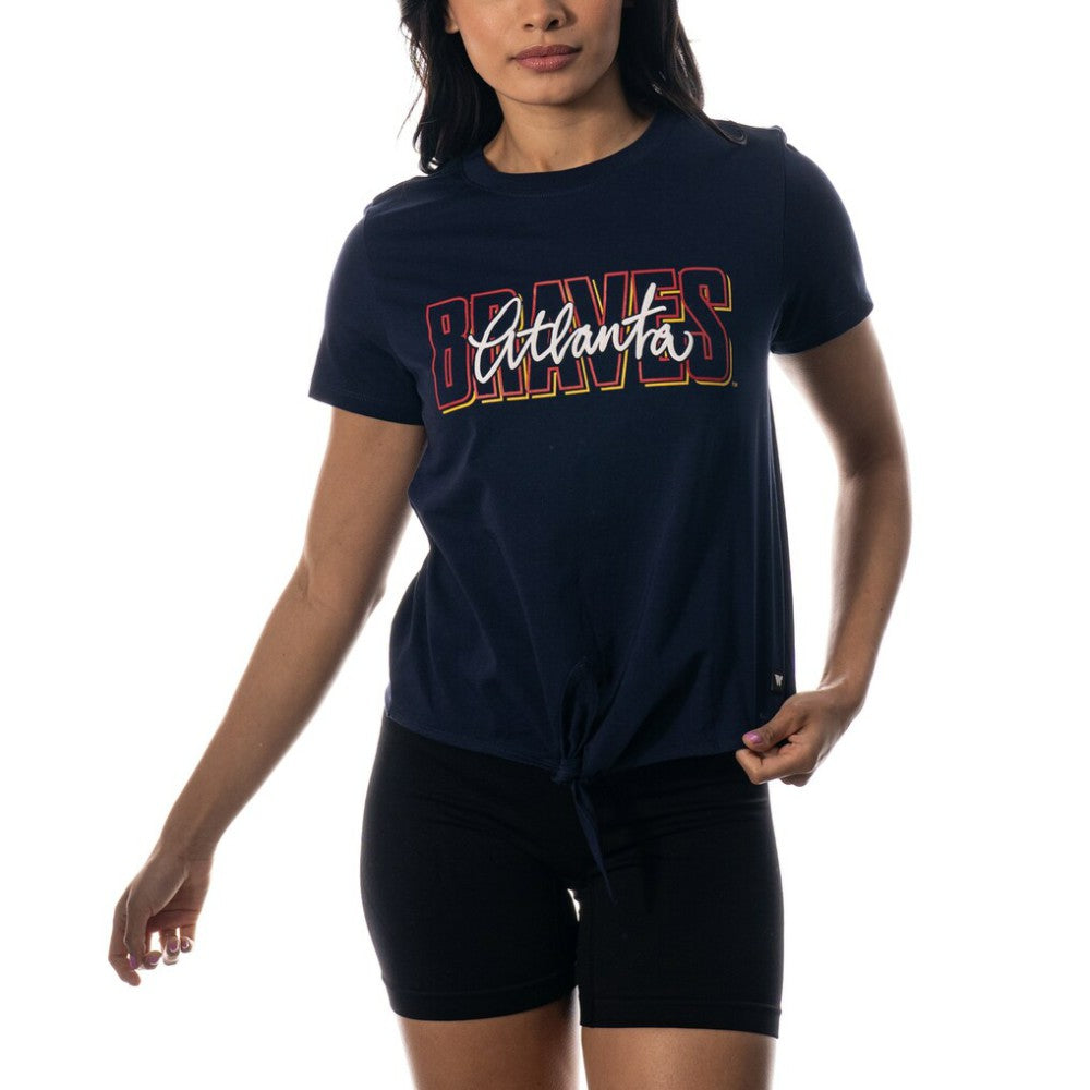 Atlanta Braves The Wild Collective Women's Twist Front T-Shirt | MLB Near me