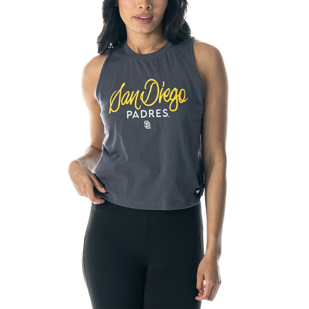 San Diego Padres The Wild Collective Women's Side Knot Tank Top | MLB On Sale