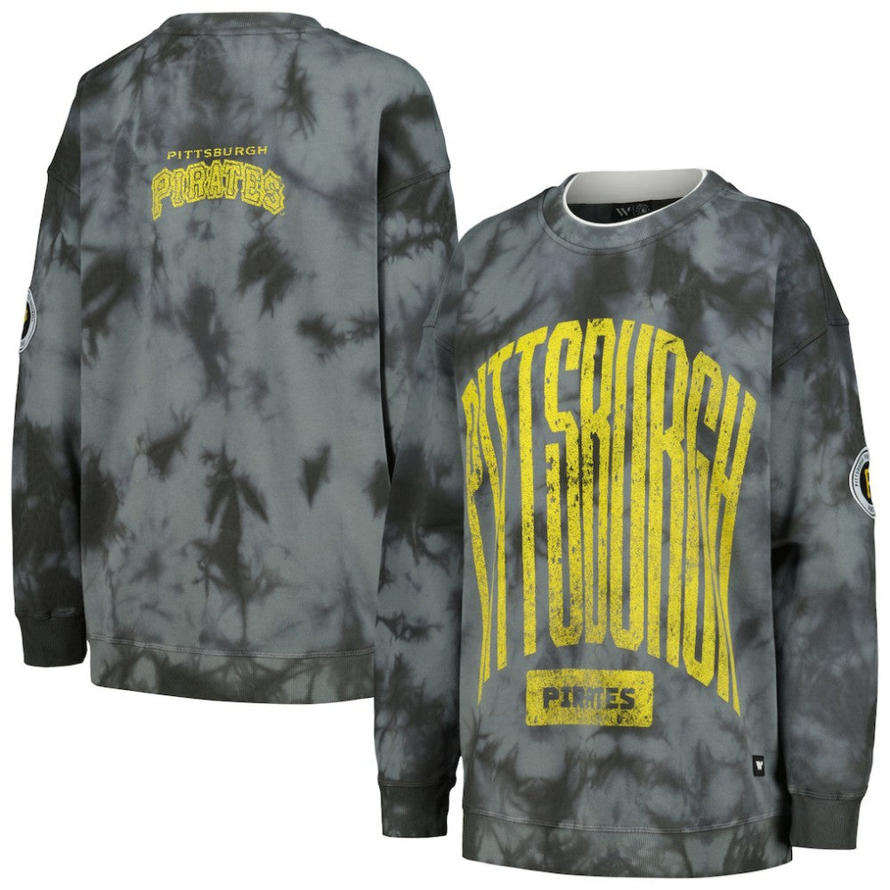Pittsburgh Pirates The Wild Collective Women's Overdyed Pullover Sweatshirt | MLB US