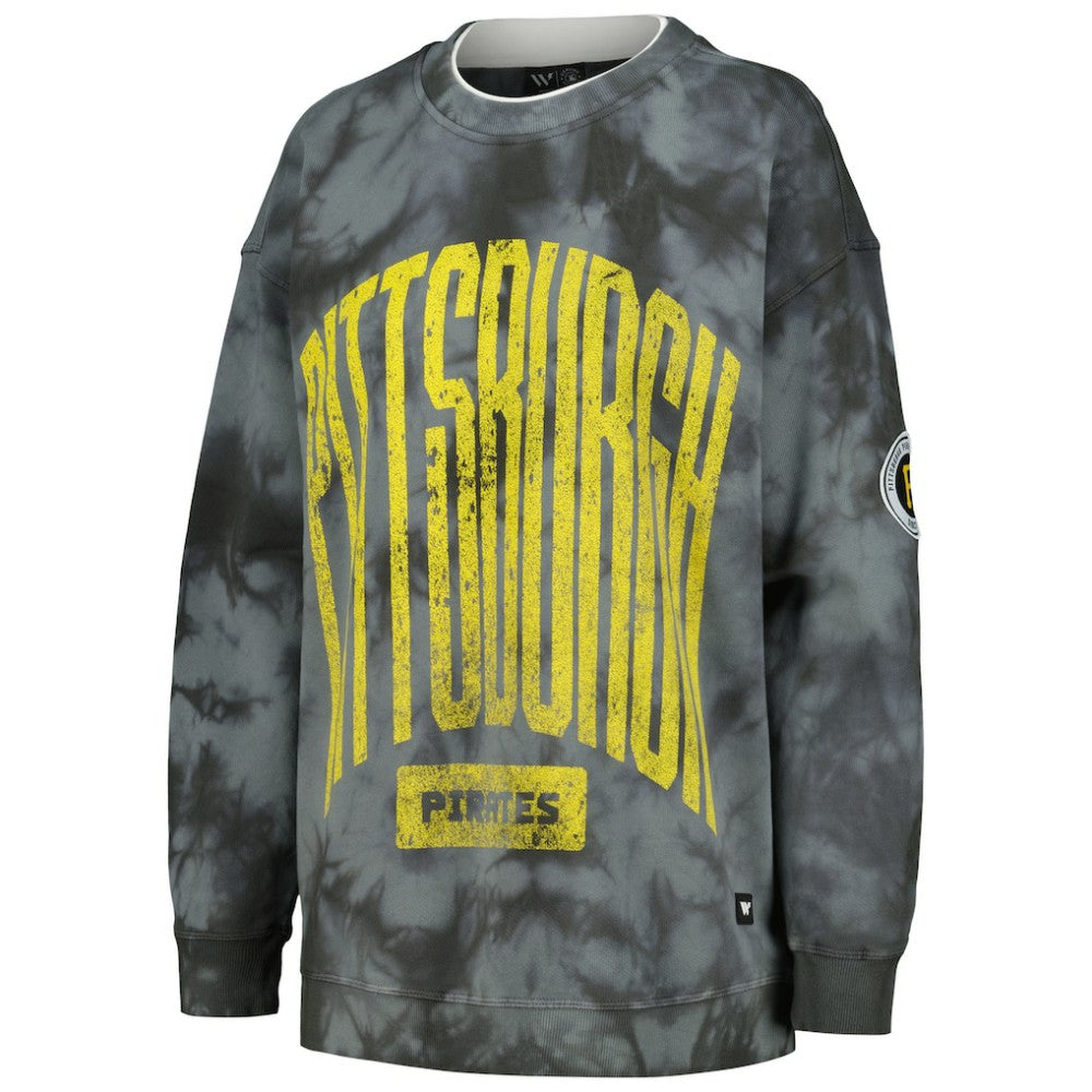 Pittsburgh Pirates The Wild Collective Women's Overdyed Pullover Sweatshirt | MLB US