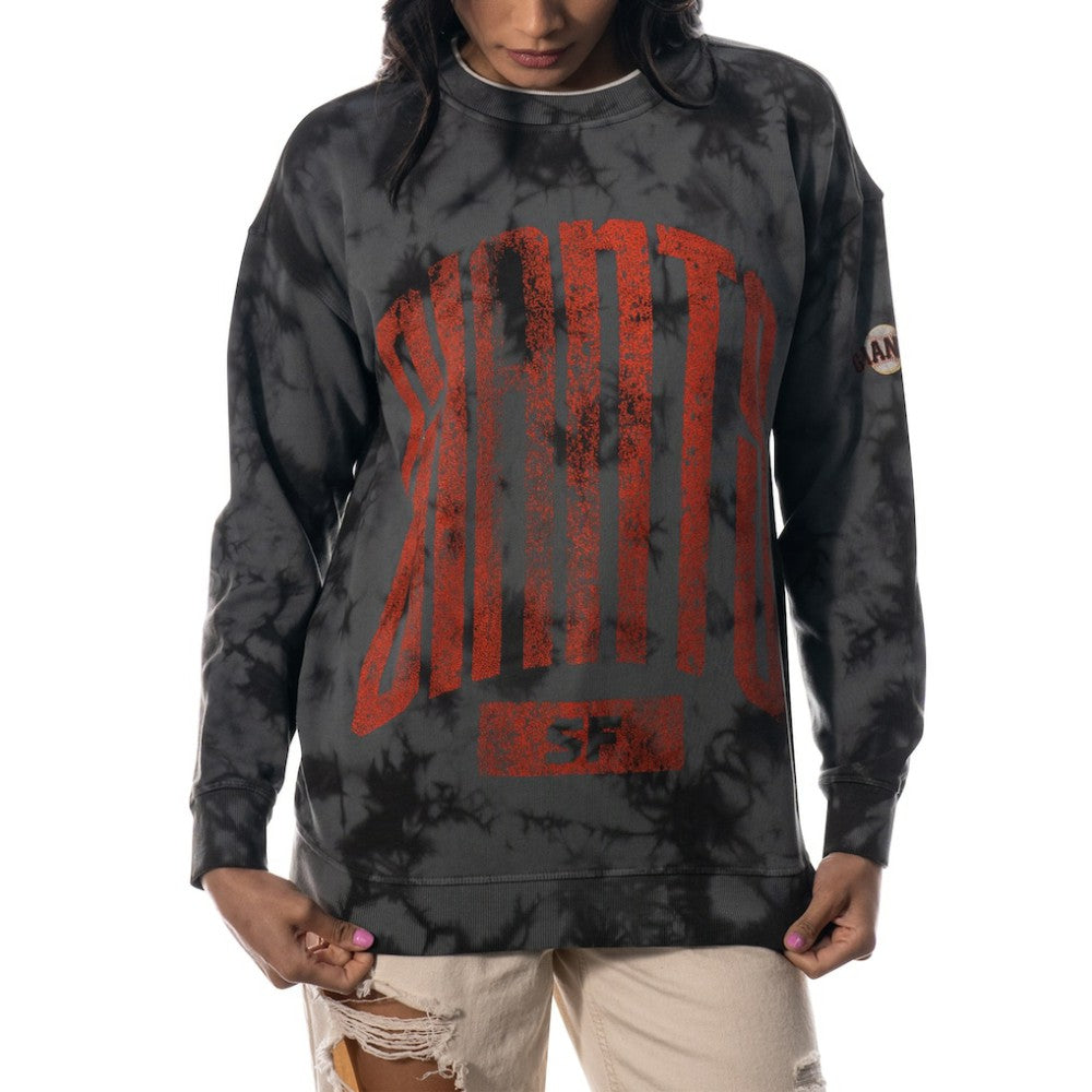 San Francisco Giants The Wild Collective Women's Overdyed Pullover Sweatshirt | MLB New