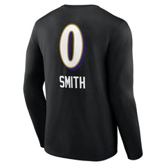 Baltimore Ravens  Roquan Smith  Team Wordmark Player Name & Number Long Sleeve T-Shirt