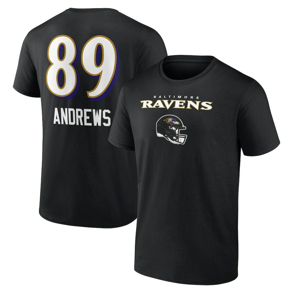 Baltimore Ravens  Mark Andrews  Team Wordmark Player Name & Number T-Shirt