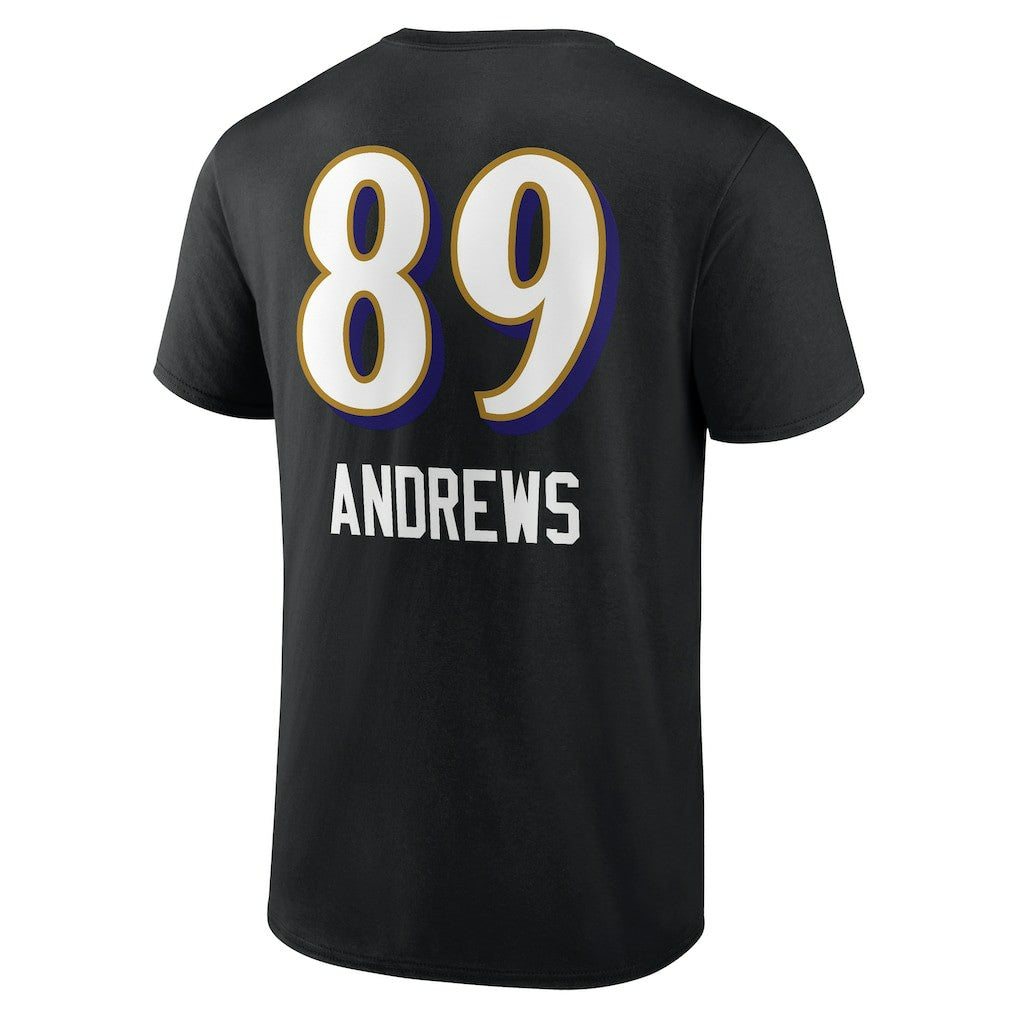Baltimore Ravens  Mark Andrews  Team Wordmark Player Name & Number T-Shirt