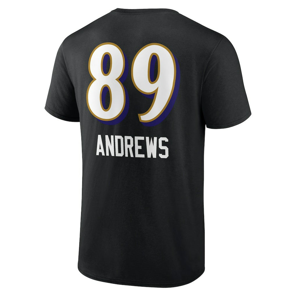 Baltimore Ravens  Mark Andrews  Team Wordmark Player Name & Number T-Shirt
