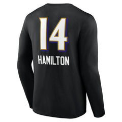 Baltimore Ravens  Kyle Hamilton  Team Wordmark Player Name & Number Long Sleeve T-Shirt
