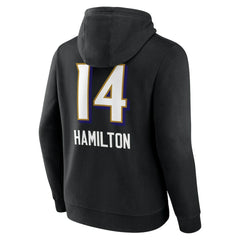 Baltimore Ravens  Kyle Hamilton  Team Wordmark Player Name & Number Pullover Hoodie