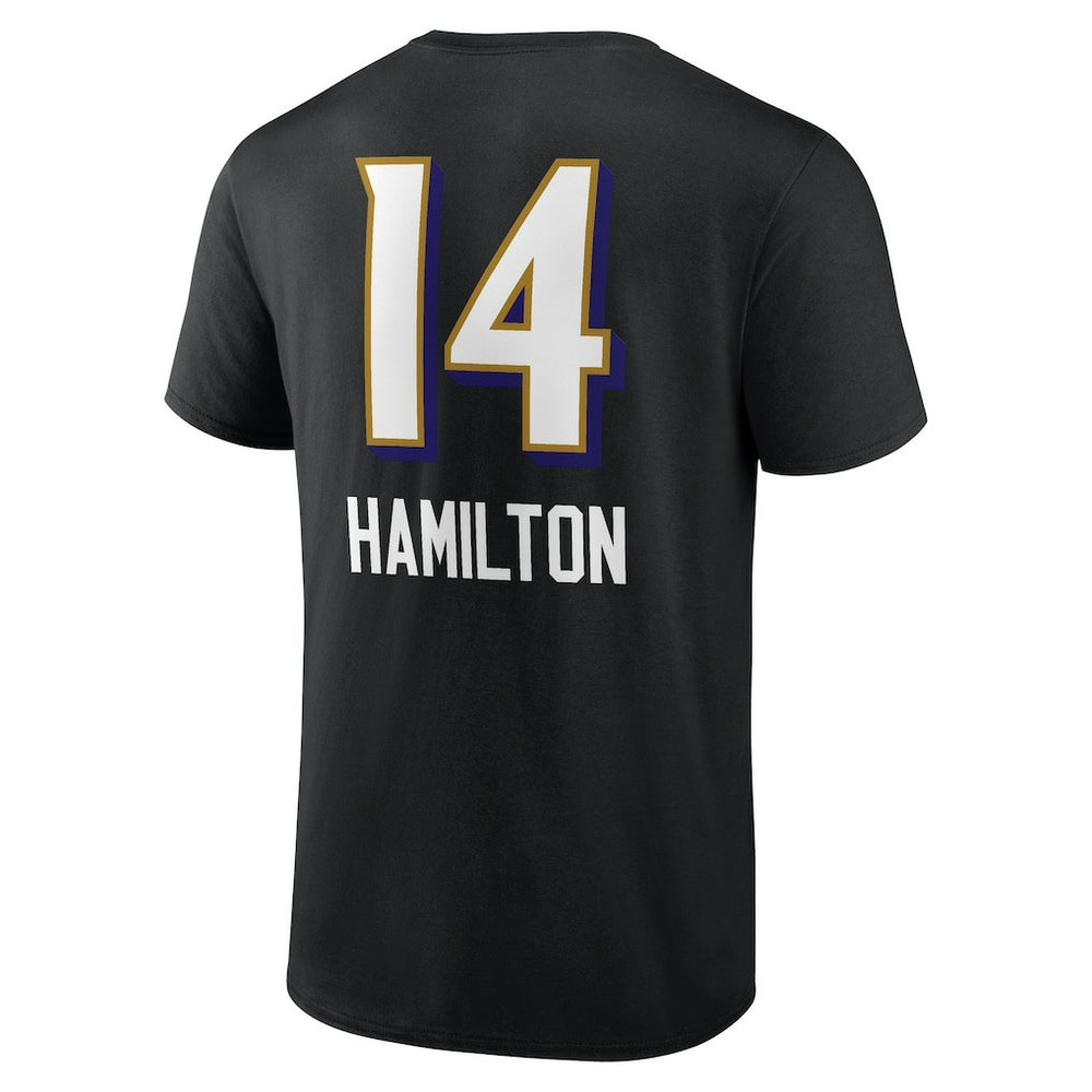 Baltimore Ravens  Kyle Hamilton  Team Wordmark Player Name & Number T-Shirt