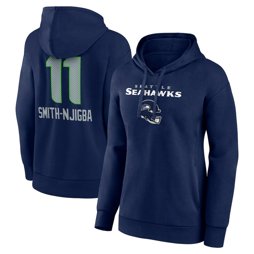 Seattle Seahawks  Jaxon Smith-Njigba  Women's Team Wordmark Player Name & Number Pullover Hoodie