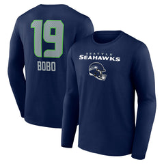 Seattle Seahawks  Jake Bobo  Team Wordmark Player Name & Number Long Sleeve T-Shirt