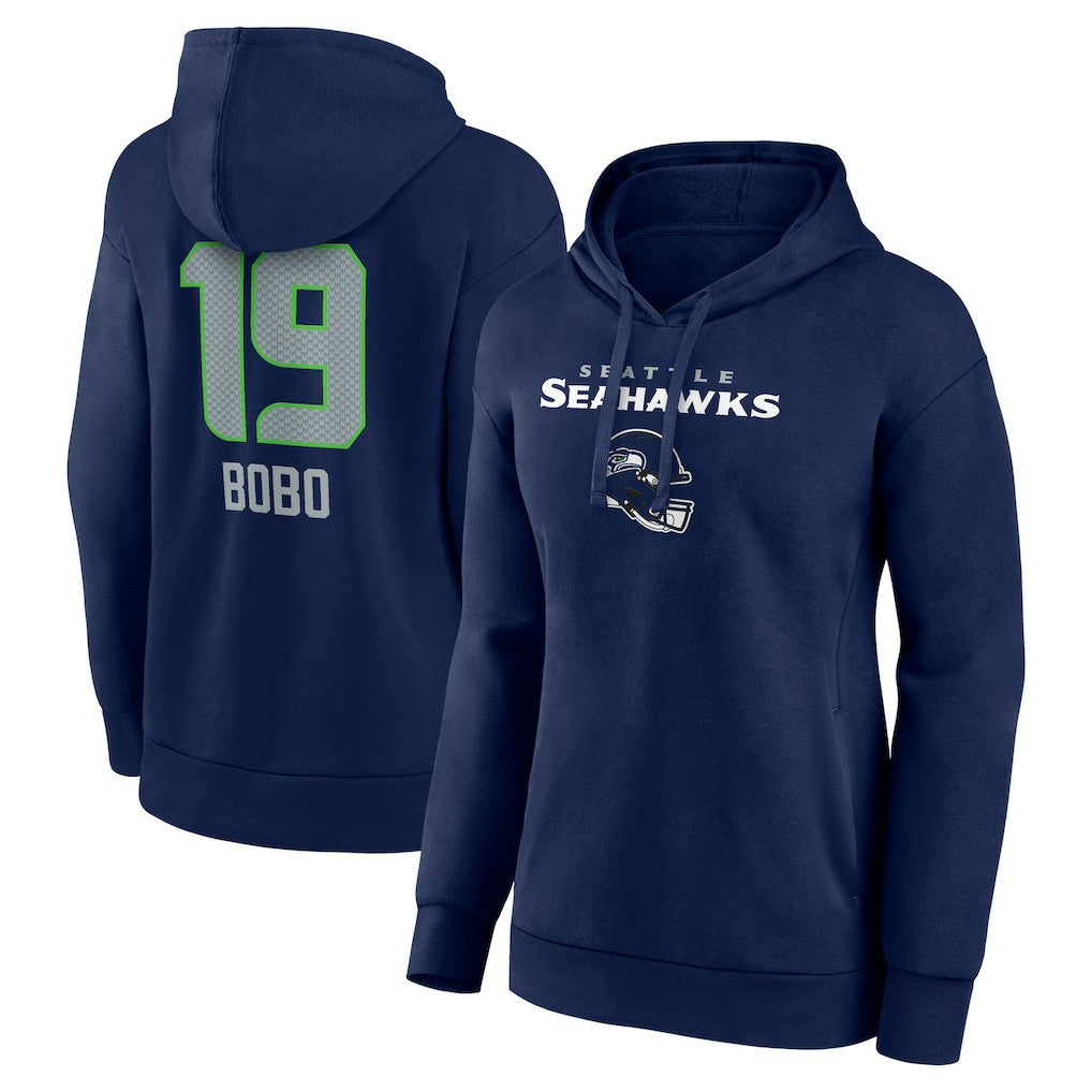 Seattle Seahawks  Jake Bobo  Women's Team Wordmark Player Name & Number Pullover Hoodie