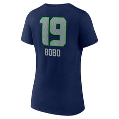 Seattle Seahawks  Jake Bobo  Women's Team Wordmark Player Name & Number V-Neck T-Shirt