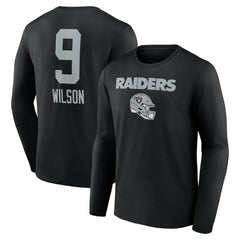 Las Vegas Raiders  Tyree Wilson  Team Wordmark Player Name & Number Long Sleeve T-Shirt