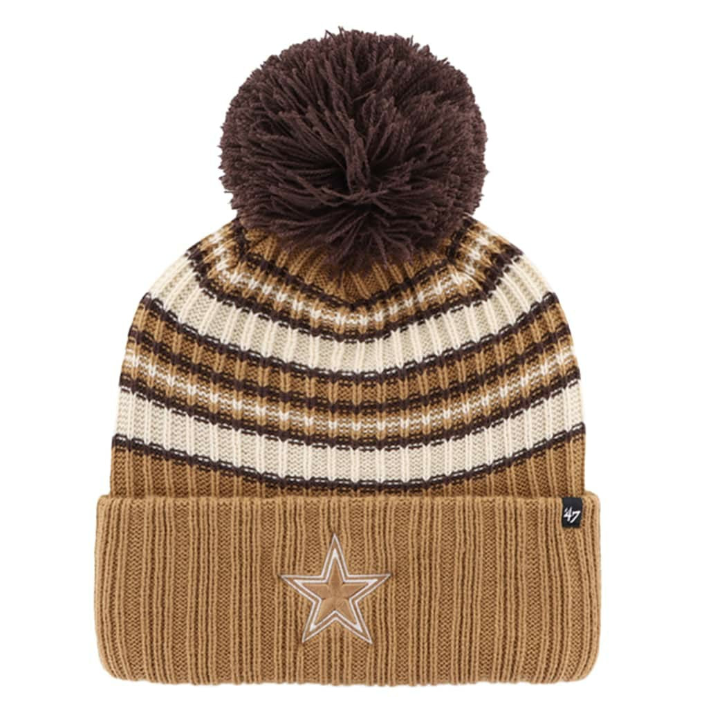 Dallas Cowboys 47 brand '47 Women's Espresso Cuffed Knit Hat with Pom