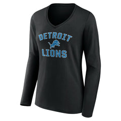 Detroit Lions  Women's Victory Arch V-Neck Long Sleeve T-Shirt