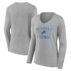 Detroit Lions  Women's Victory Arch V-Neck Long Sleeve T-Shirt