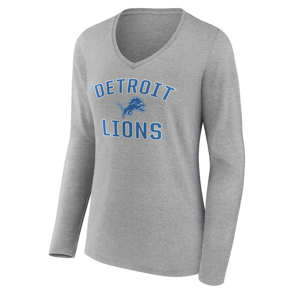 Detroit Lions  Women's Victory Arch V-Neck Long Sleeve T-Shirt