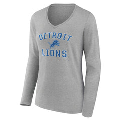 Detroit Lions  Women's Victory Arch V-Neck Long Sleeve T-Shirt