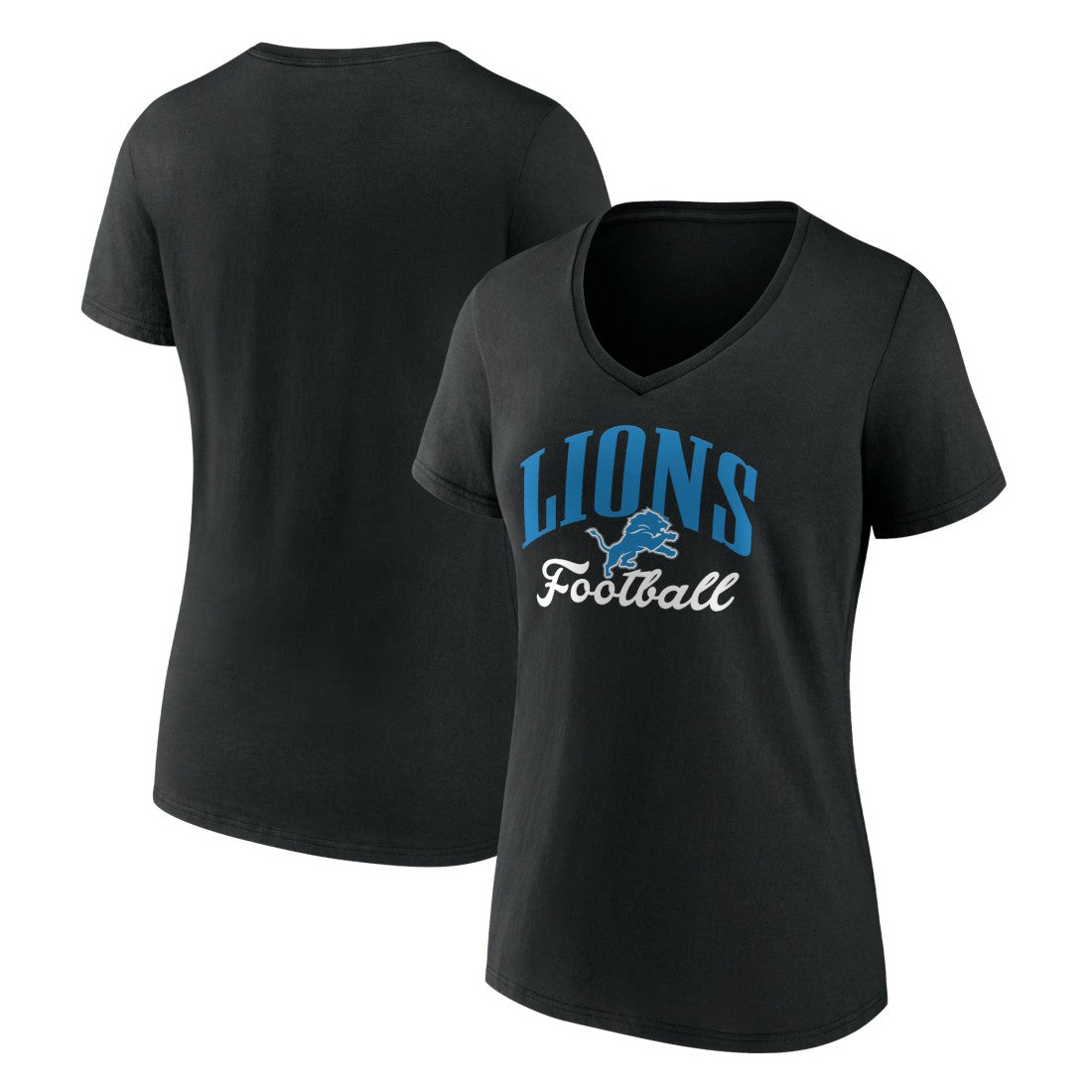 Detroit Lions  Women's Victory Script V-Neck T-Shirt
