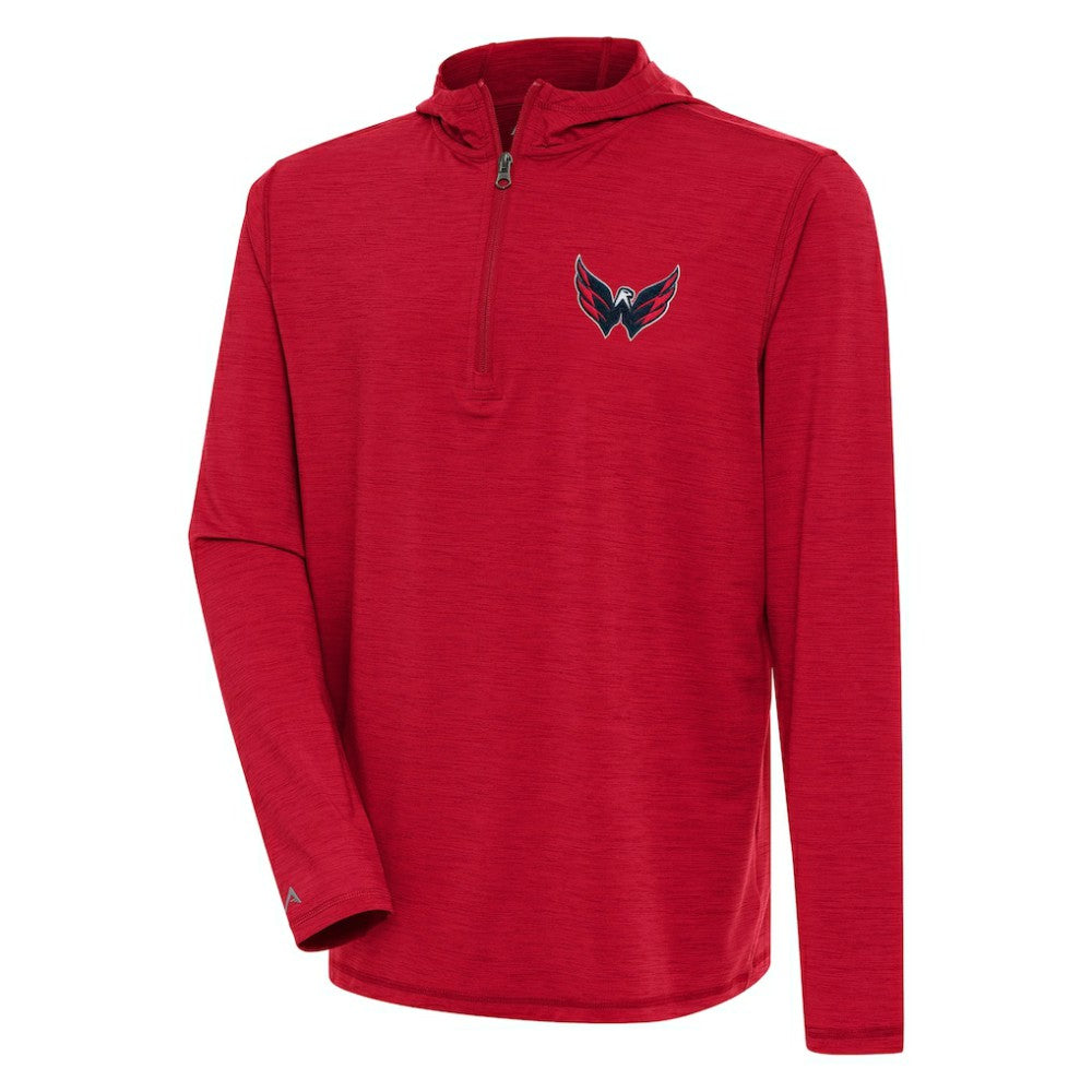 Washington Capitals Antigua Tidy Quarter-Zip Pullover Hoodie For Sale