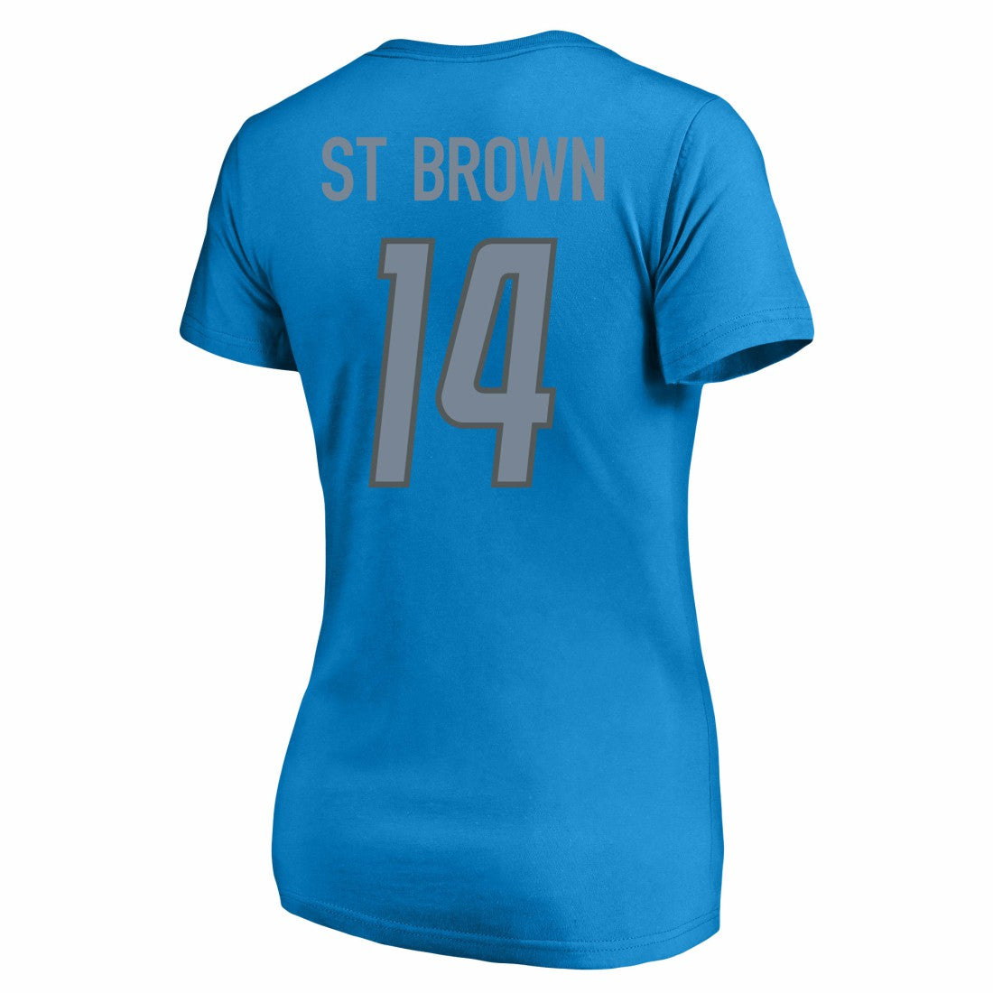 Detroit Lions Fanatics Amon-Ra St. Brown  Women's Plus Size Name & Number V-Neck T-Shirt