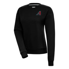 Arizona Diamondbacks Antigua Women's  Victory Crewneck Pullover Sweatshirt – Black | MLB Discount