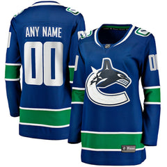 Vancouver Canucks Fanatics Women's Breakaway Custom Jersey Online