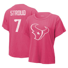 Houston Texans  C.J. Stroud  Majestic Threads Women's Name & Number T-Shirt