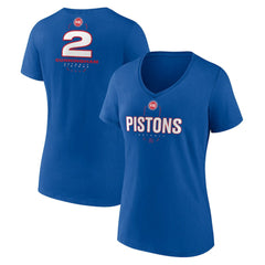 Cade Cunningham Detroit Pistons Women's Behind The Back Name & Number V-Neck T-Shirt sale For Sale