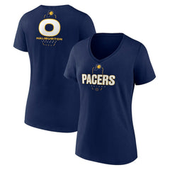 Tyrese Haliburton Indiana Pacers Women's Behind The Back Name & Number V-Neck T-Shirt Discount