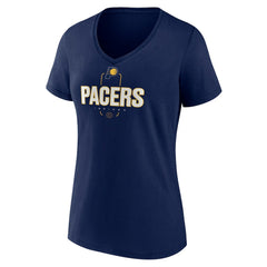 Tyrese Haliburton Indiana Pacers Women's Behind The Back Name & Number V-Neck T-Shirt Discount