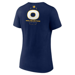 Tyrese Haliburton Indiana Pacers Women's Behind The Back Name & Number V-Neck T-Shirt Discount
