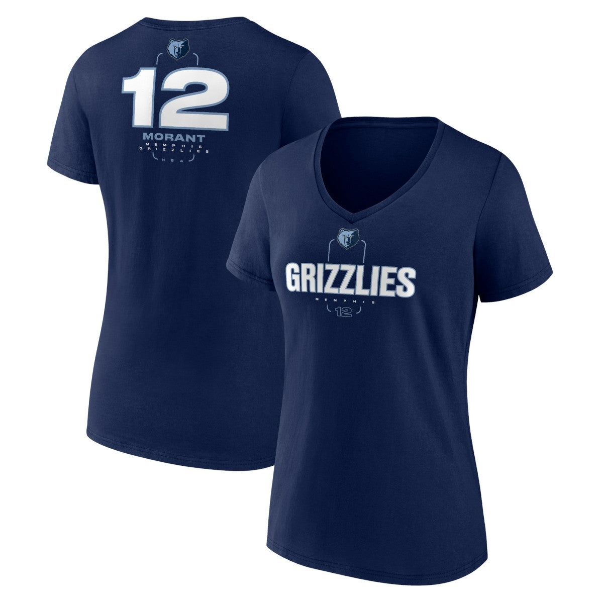 Ja Morant Memphis Grizzlies Women's Behind The Back Name & Number V-Neck T-Shirt For Sale