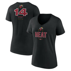 Tyler Herro Miami Heat Women's Behind The Back Name & Number V-Neck T-Shirt Discount