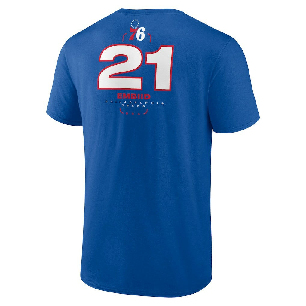 Joel Embiid Philadelphia 76ers Behind The Back Name & Number T-Shirt New