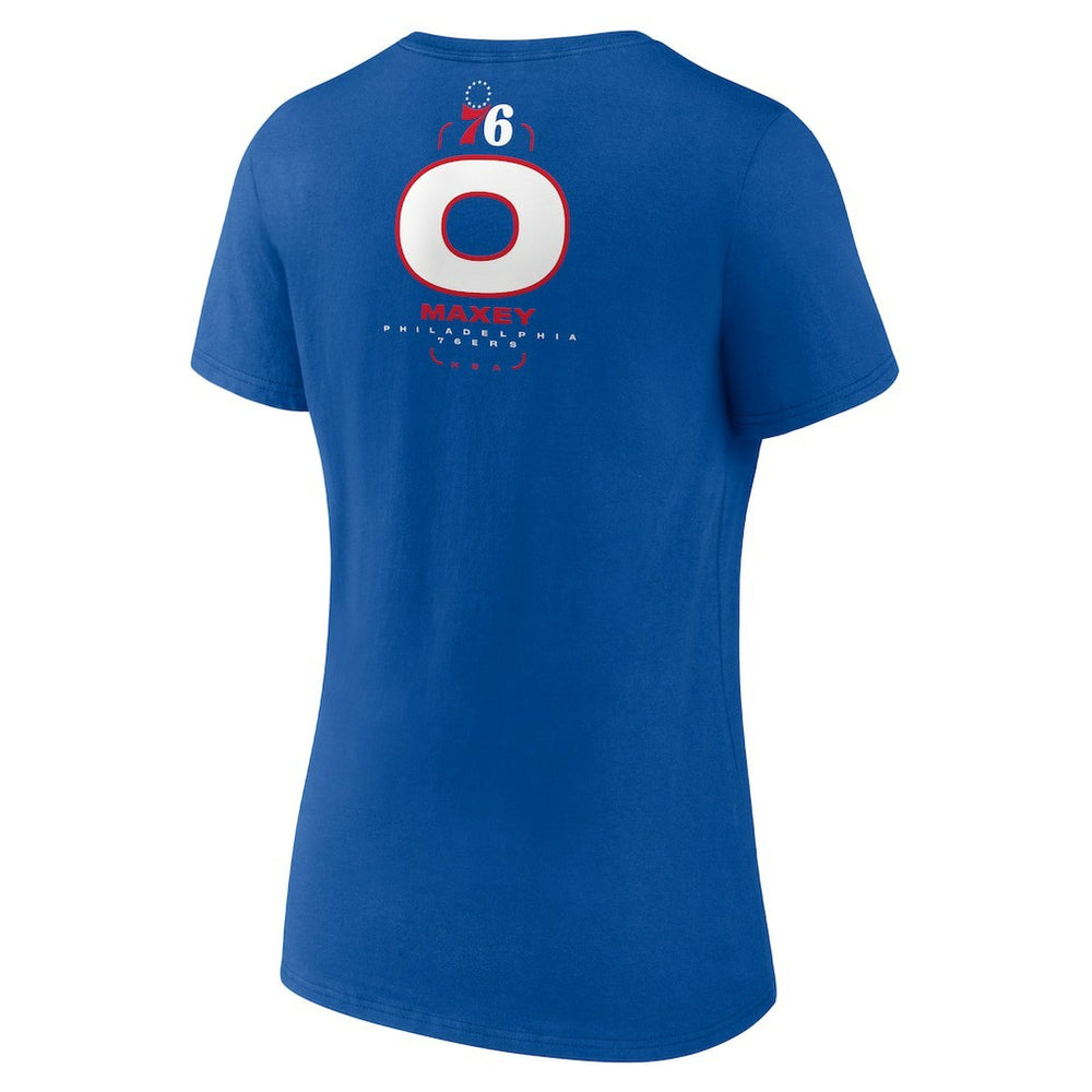 Tyrese Maxey Philadelphia 76ers Women's Behind The Back Name & Number V-Neck T-Shirt Online