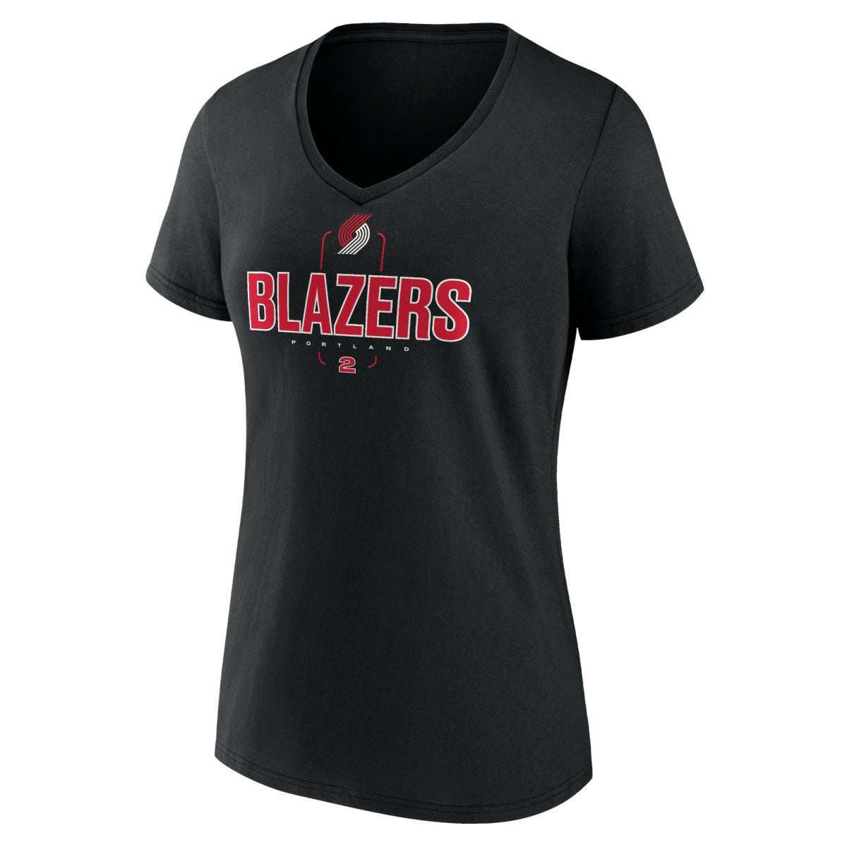 Deandre Ayton Portland Trail Blazers Women's Behind The Back Name & Number V-Neck T-Shirt For Sale