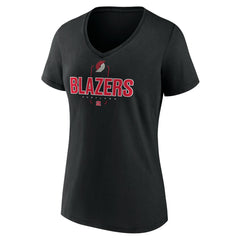 Deandre Ayton Portland Trail Blazers Women's Behind The Back Name & Number V-Neck T-Shirt For Sale