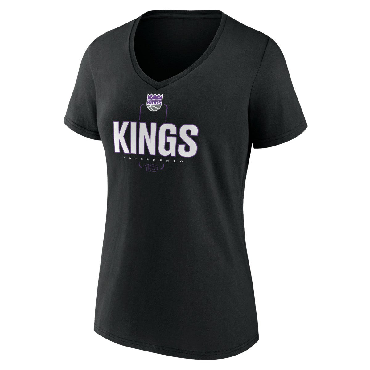 Domantas Sabonis Sacramento Kings Women's Behind The Back Name & Number V-Neck T-Shirt For Sale