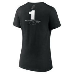 Victor Wembanyama San Antonio Spurs Women's Behind The Back Name & Number V-Neck T-Shirt Outlet