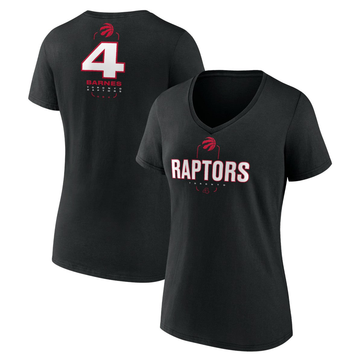 Scottie Barnes Toronto Raptors Women's Behind The Back Name & Number V-Neck T-Shirt Discount