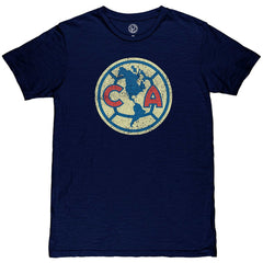 Club America 1863FC Color Crest Slub T-Shirt Navy