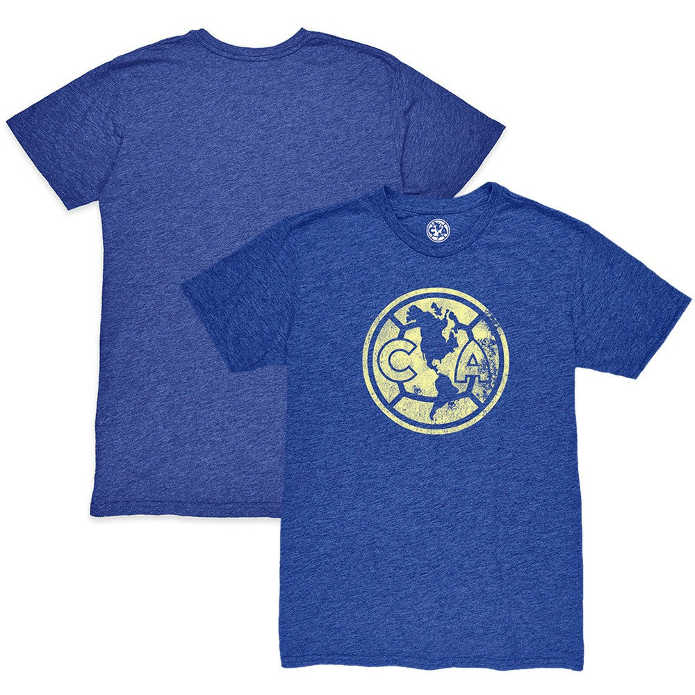 Club America 1863FC Mono Crest Twisted Tri-Blend Slub T-Shirt Heather Royal