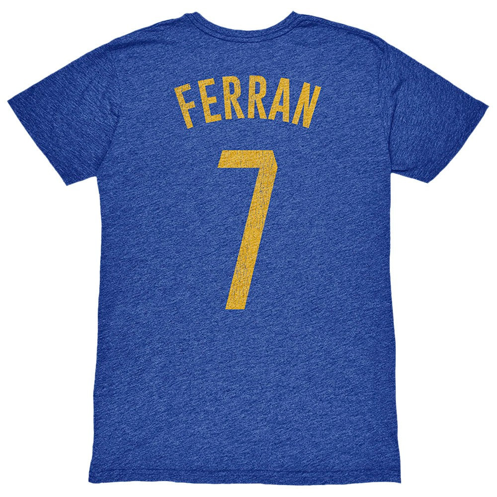 Ferran Torres Barcelona 1863FC Player Name & Number Twisted Tri-Blend Slub T-Shirt Heather Royal