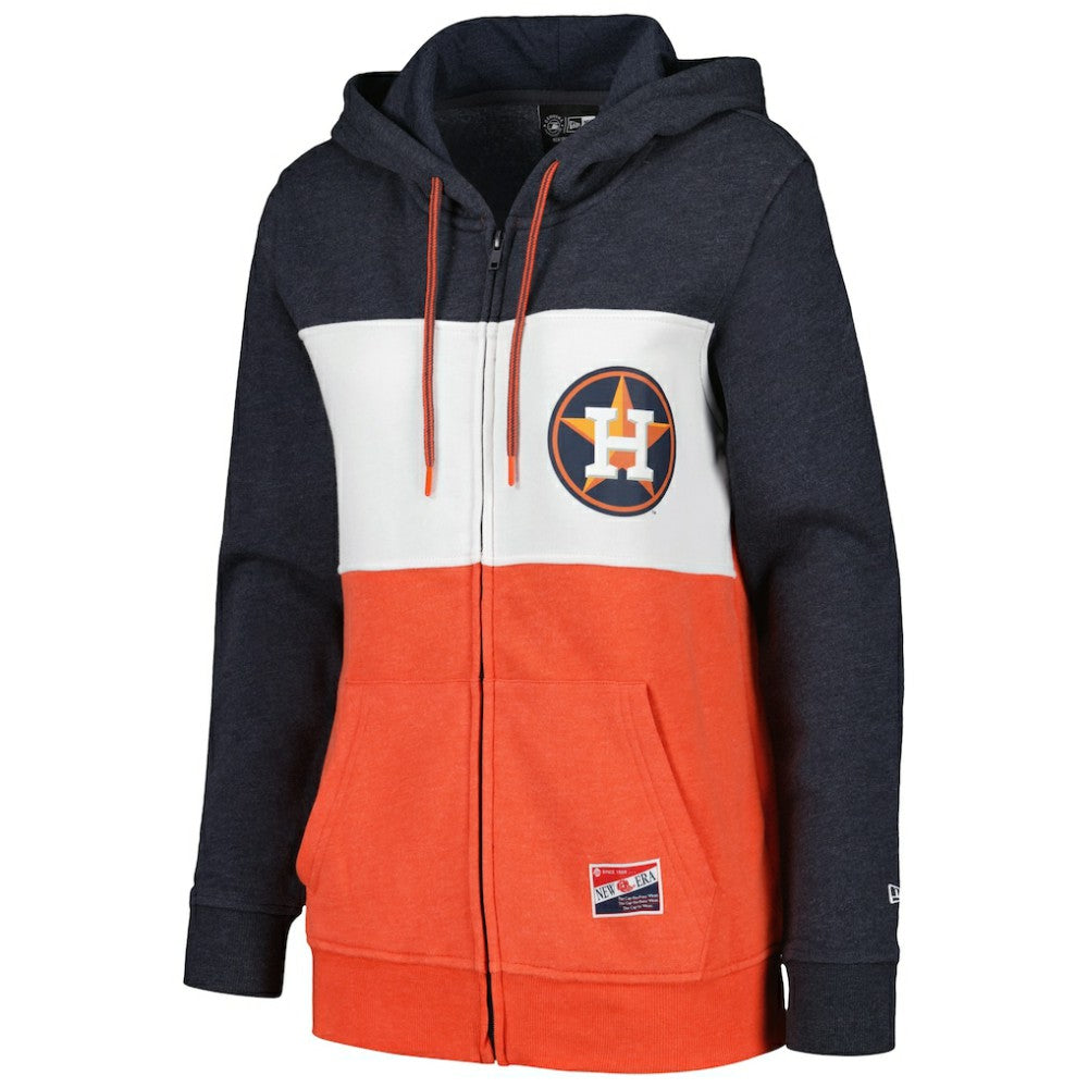 Houston Astros New Era Women's Color Block Full-Zip Hoodie Jacket | MLB Outlet