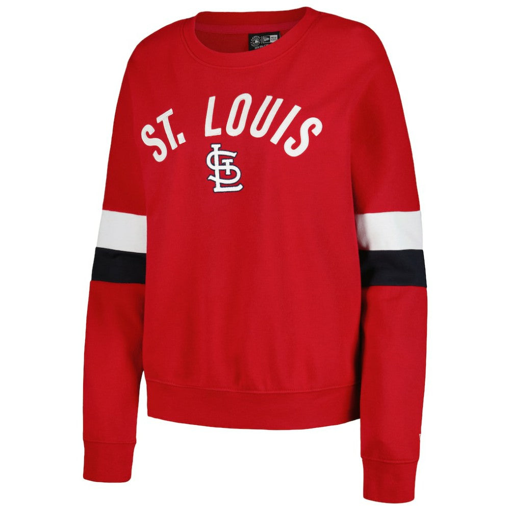 St. Louis Cardinals New Era Women's Game Day Crew Pullover Sweatshirt | MLB Shop