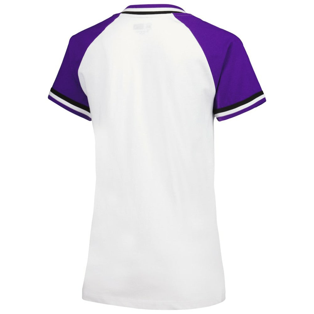 Colorado Rockies New Era Women's Jersey Double Binding Raglan V-Neck T-Shirt | MLB Shop