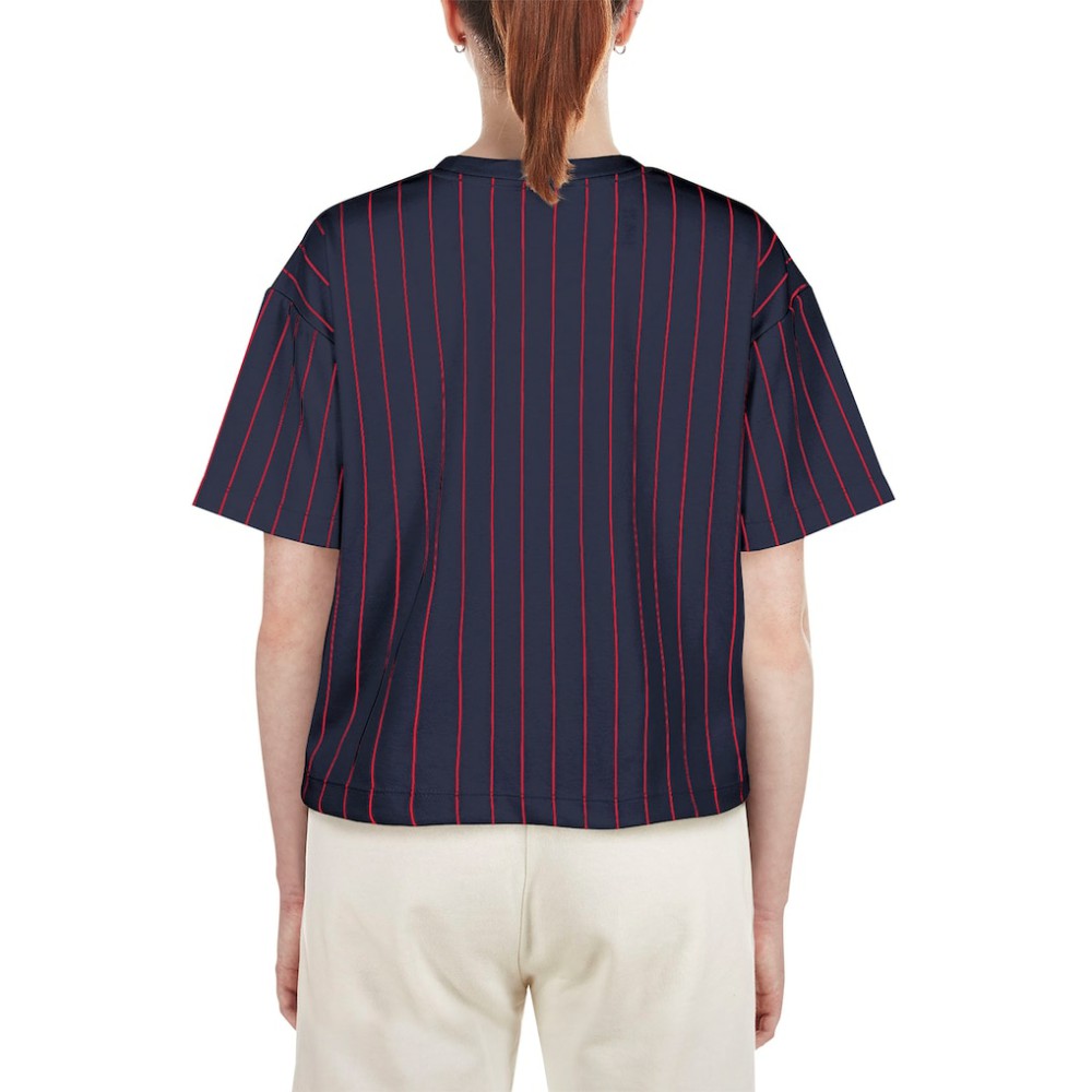 Boston Red Sox New Era Women's Boxy Pinstripe T-Shirt | MLB Near me